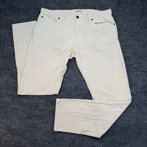 Todd Snyder Corduroy Pants Mens 34x32 Off White Slim Fit 5-Pocket Stretch